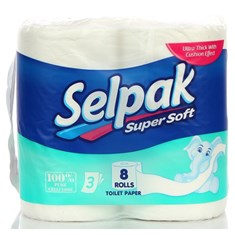 ტუალეტის ქაღალდი SELPAK 8 ცალი
