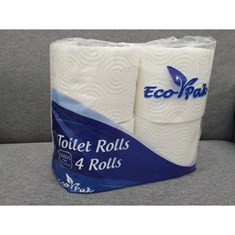 ტუალეტის ქაღალდი 4 ცალი Eko Pak 9,5 სმ X 15 მტ, 3 ფენა.