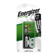 Energizer Mini Charger, ელემენტის დამტენი AA/AAA, AA-2000mAH,  AAA-700mAH, 2  ელემენტი