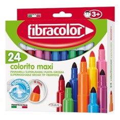 ფლომასტერი FIBRACOLOR 24 ფერი colorito maxi 10630SW024SC