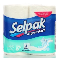 ტუალეტის ქაღალდი SELPAK, 4 ცალი