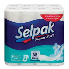 ტუალეტის ქაღალდი SELPAK, 32 ცალი