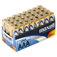 ელემენტი AAA Maxell 32 ცალი  LR6, Alkaline