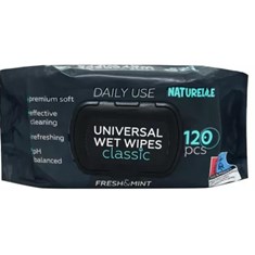 უნივერსალური სველი ხელსახოცები Naturelle Classic, 120 ცალი (შავი)