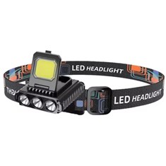 Panther COB LED + XPE + 2 LED დატენვის Headlight, 800 lumens, 5 რეჟიმები, რეგულირებადი