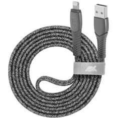 კაბელი RIVACASE PS6108 GR12 ENG USB-A / Lightning nylon braided cable, 1,2m