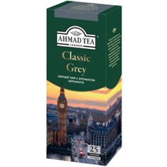 ჩაი Ahmad Classic Gray, შავი, 25 პაკეტი