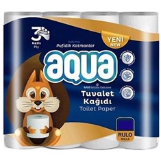 ტუალეტის ქაღალდი AQUA, 32 ცალი