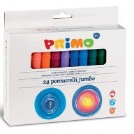 ფლომასტერი, სქელი, 24 ფერი, Primo (604JUMBO24)