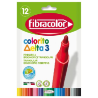 ფლომასტერი 12 ფერი FibraColor 10333SW012SE