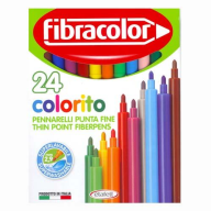 ფლომასტერი 24 ფერი FibraColor 10539SW024SC