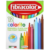 ფლომასტერი 12 ფერი FibraColor 10539SW012SC