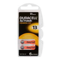 Duracell ელემენტი 13, 6 ცალი