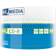 დისკი CD-R, 50 ცალი, My Media, 700MB