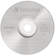 დისკი CD-RW,  Verbatim, 10 ცალი, 700MB