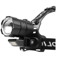 Panther P90 LED 2000 Lumen მრავალჯერადი დატენვის (3x 18650) Headlight, ZOOM