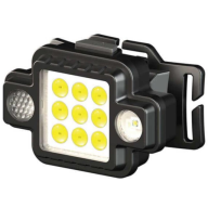 Panther 9 COB LED + XPE LED + წითელი LED დატენვის Headlight, 800mAh, 800 lumens, 5 რეჟიმები, detachable, magnet