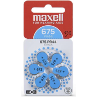 შეკვრა ელემენტების 6-ცალიანი PR44 (675) 6BS Zinc Air Maxell