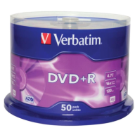 დისკი DVD-R, Verbatim, 50 ცალი, 4,7GB