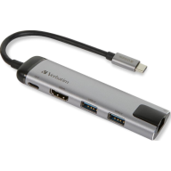 ჰაბი Verbatim USB-C Multiport Hub Silver