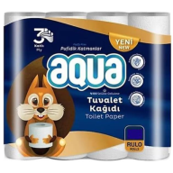 ტუალეტის ქაღალდი AQUA, 32 ცალი