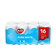 ტუალეტის ქაღალდი RUTA Pure White 16ც