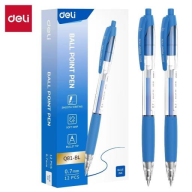 კალამი ბურთულიანი Deli 0.7 წვერით Q81-BL