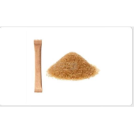 პორციული ყავისფერი შაქარი 100 ცალი ყუთის გარეშე