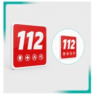 112 გადაუდებელი დახმარების ნომრის სტიკერი