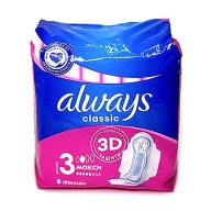 ჰიგიენური საფენი Always, კლასიკ სუპერი, 8 ცალი.