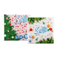 ხელსახოცი SOFIA, საახალწლო პრინტით, 80ც.